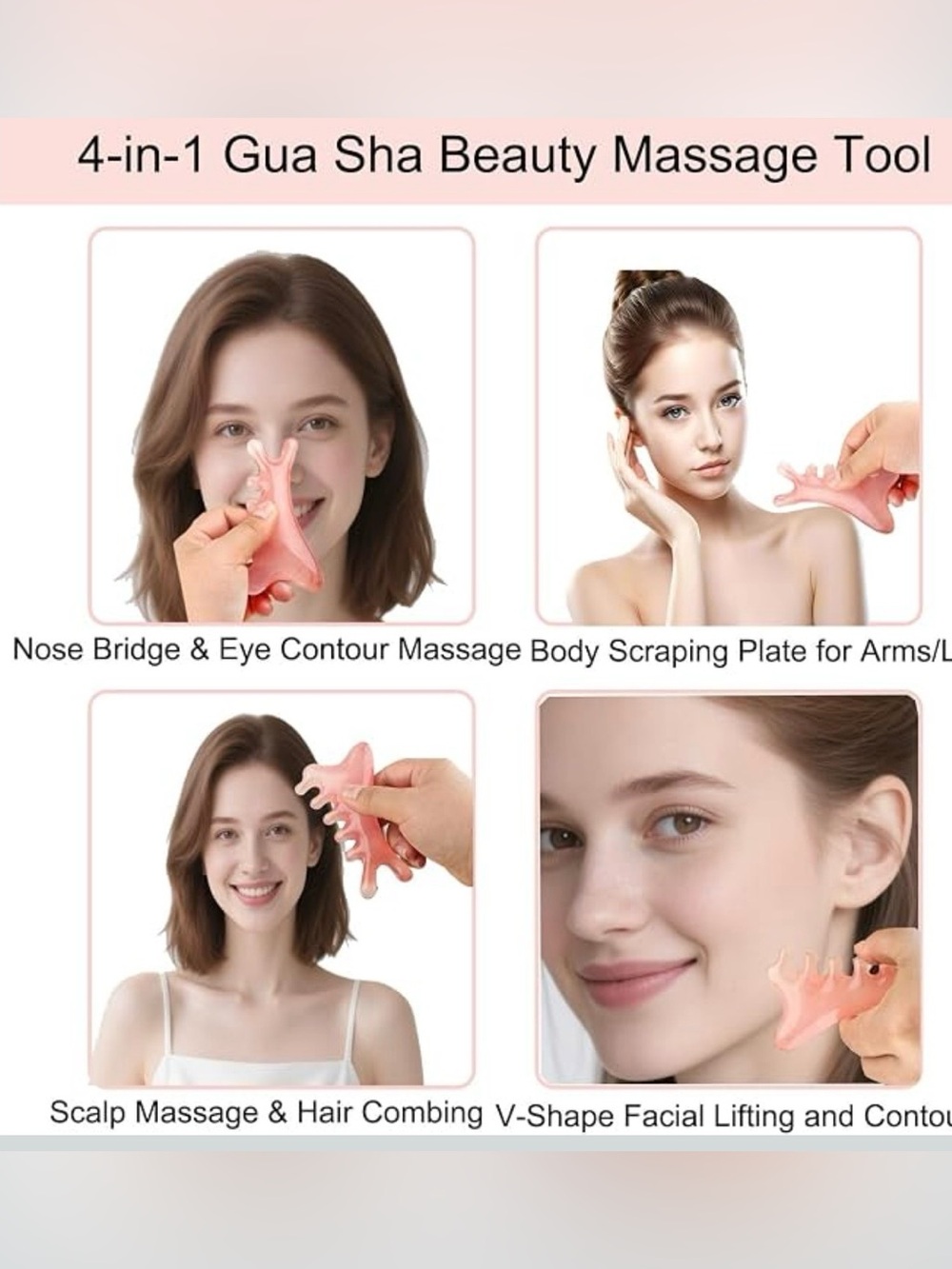 Gua sha facial tools head massager scalp comb - Picture 3 of 6